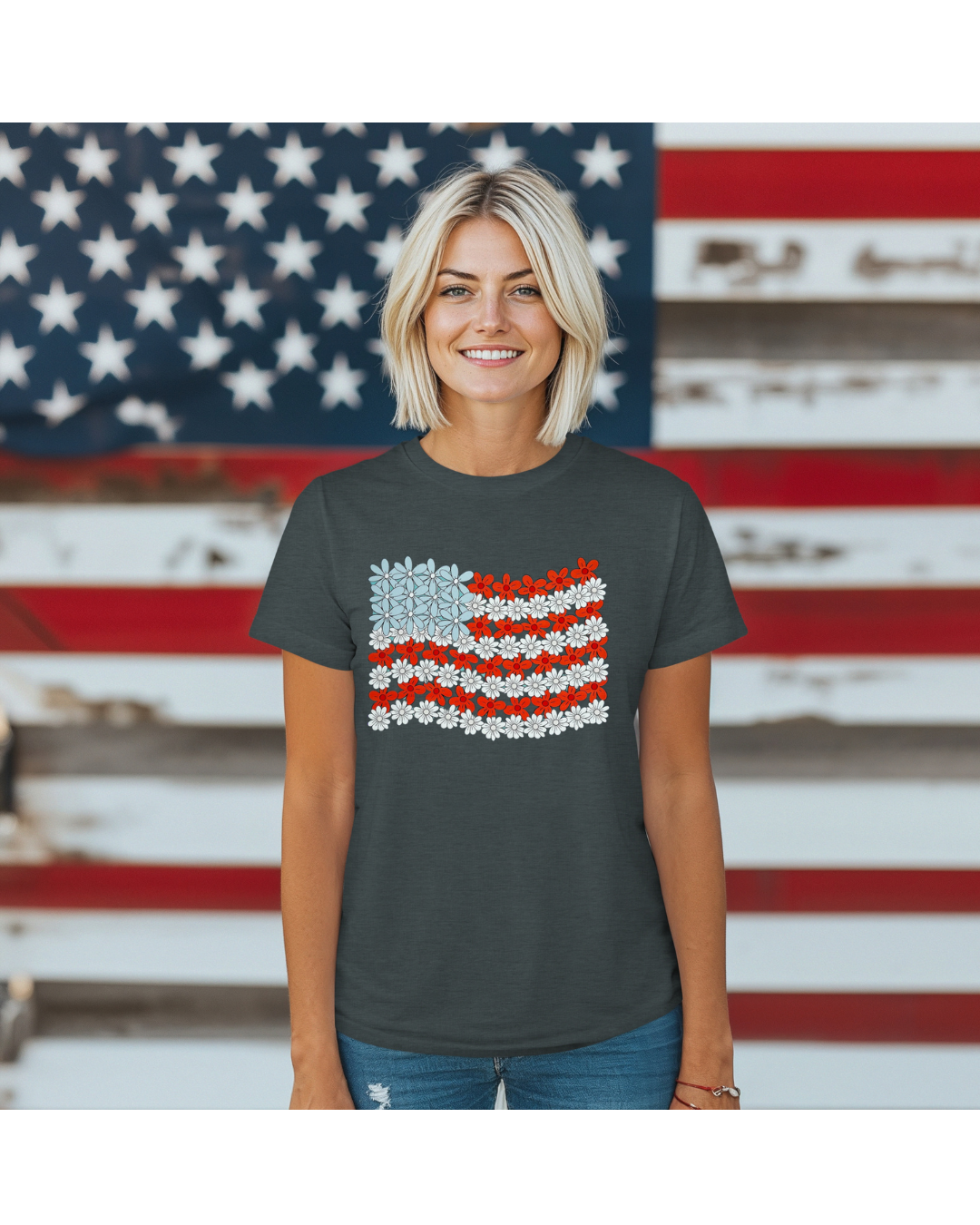 USA Flower Flag
