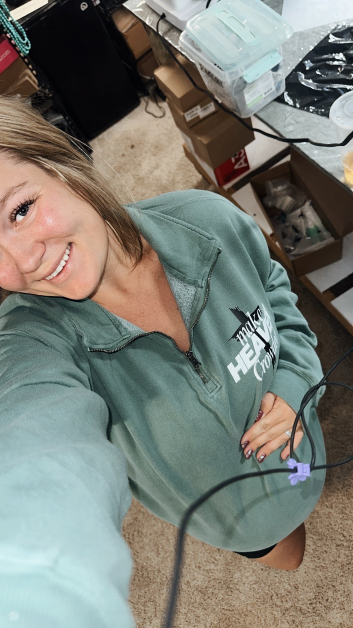 Make Heaven Crowded - Unisex Quarter-Zip Sweatshirt