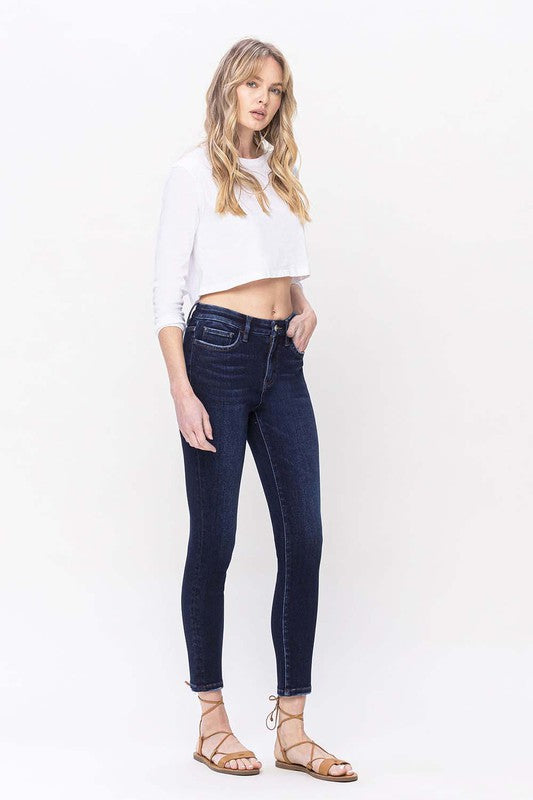 High Rise Ankle Skinny Jeans